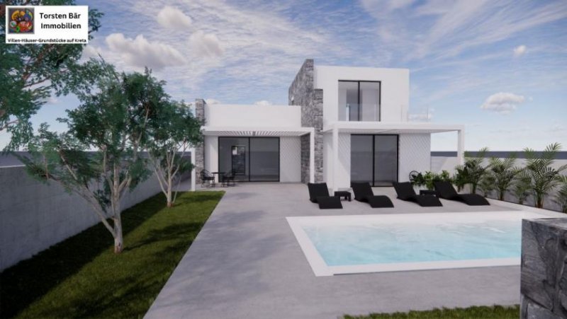 Kokkinos Pyrgos Kreta, Kokkino Pirgos Luxusvillen mit priv. Pool in unmittelbarer Strandnähe Haus kaufen